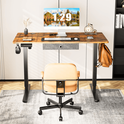 Sweetcrispy Electric Standing Desk With Drawer,Stand Up Desk Height Adjustable Rising Desk