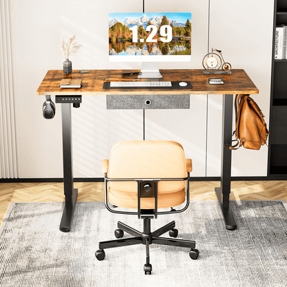 Sweetcrispy Electric Standing Desk With Drawer,Stand Up Desk Height Adjustable Rising Desk