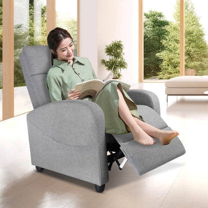 Manual Recliner Chair Winback Single Sofa,Massage and Heating,Casual Chair For Living Room