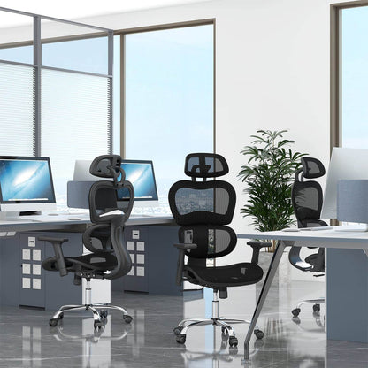 Large High Back Computer Chair with Dynamic Lumbar Support, Tilt and Lock Office Chair, 3D Adjustable Headrest and Armrests