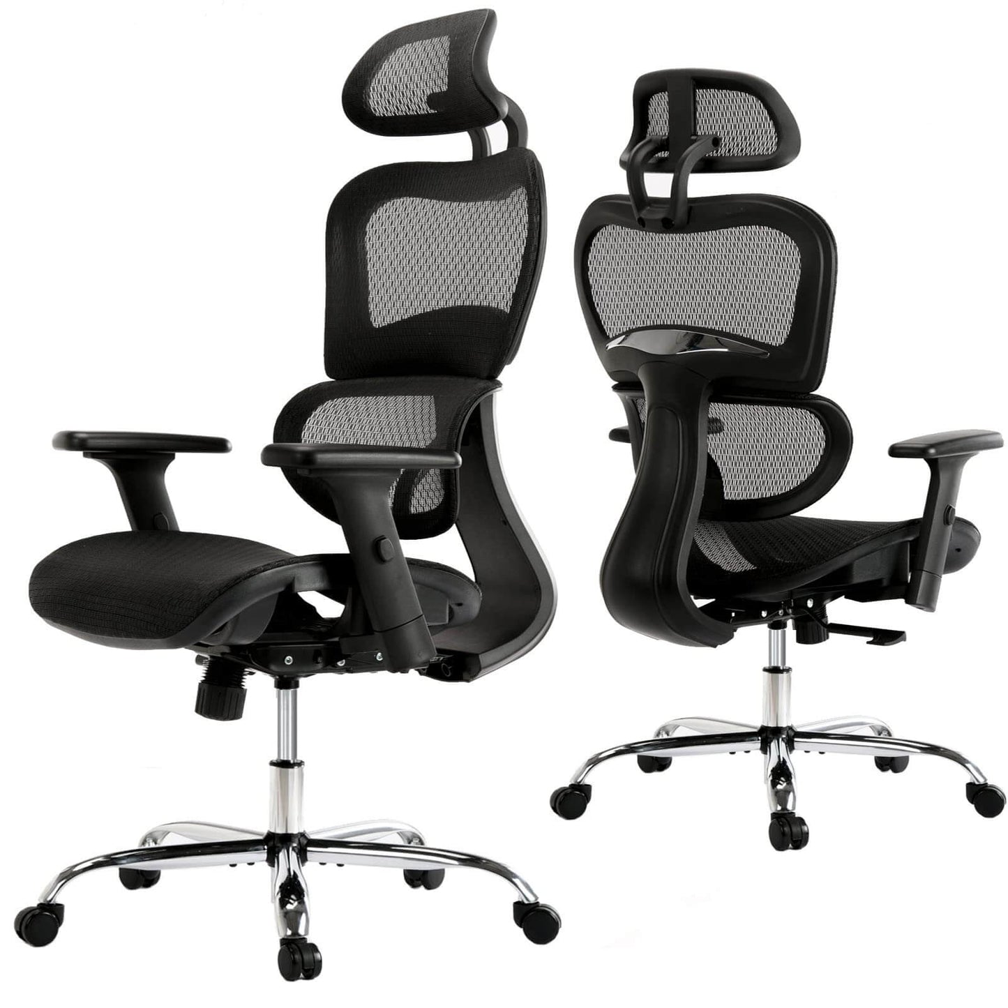 Large High Back Computer Chair with Dynamic Lumbar Support, Tilt and Lock Office Chair, 3D Adjustable Headrest and Armrests