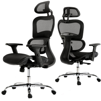 Large High Back Computer Chair with Dynamic Lumbar Support, Tilt and Lock Office Chair, 3D Adjustable Headrest and Armrests