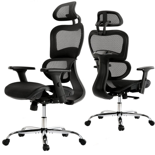 Large High Back Computer Chair with Dynamic Lumbar Support, Tilt and Lock Office Chair, 3D Adjustable Headrest and Armrests