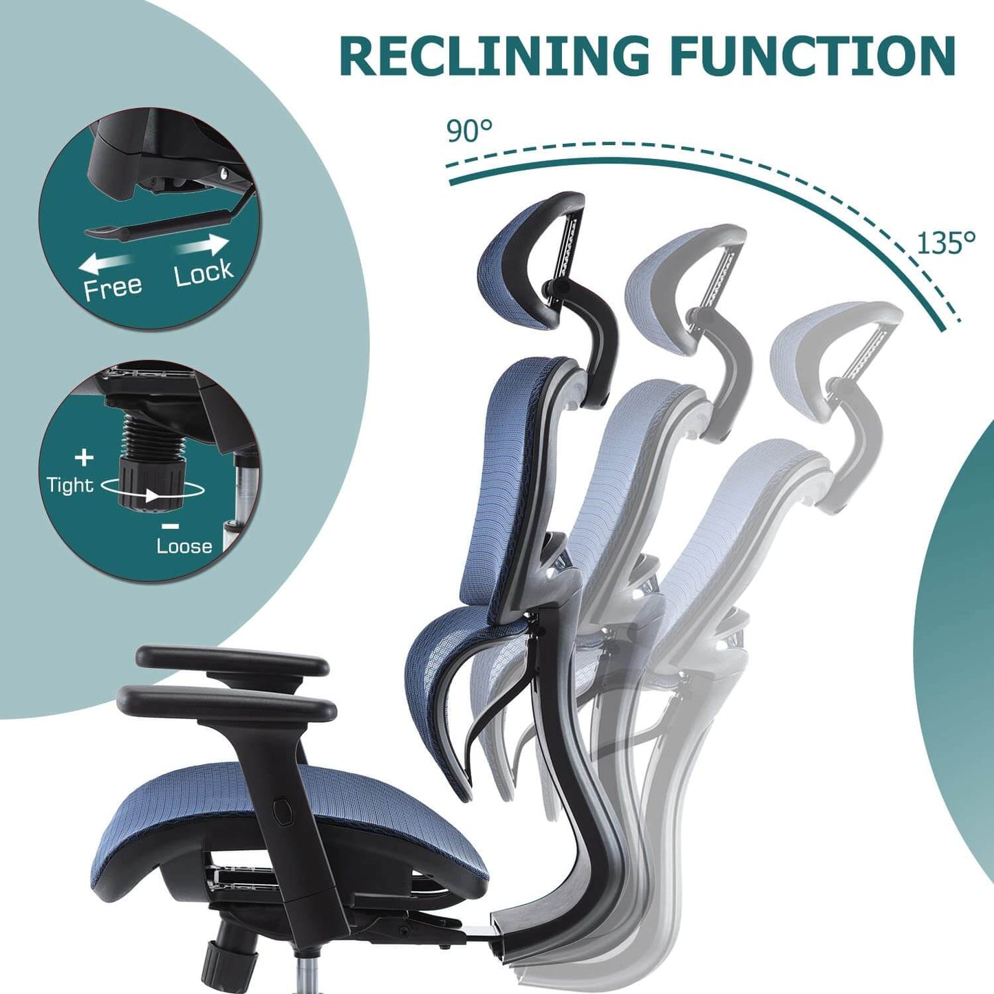 Large High Back Computer Chair with Dynamic Lumbar Support, Tilt and Lock Office Chair, 3D Adjustable Headrest and Armrests