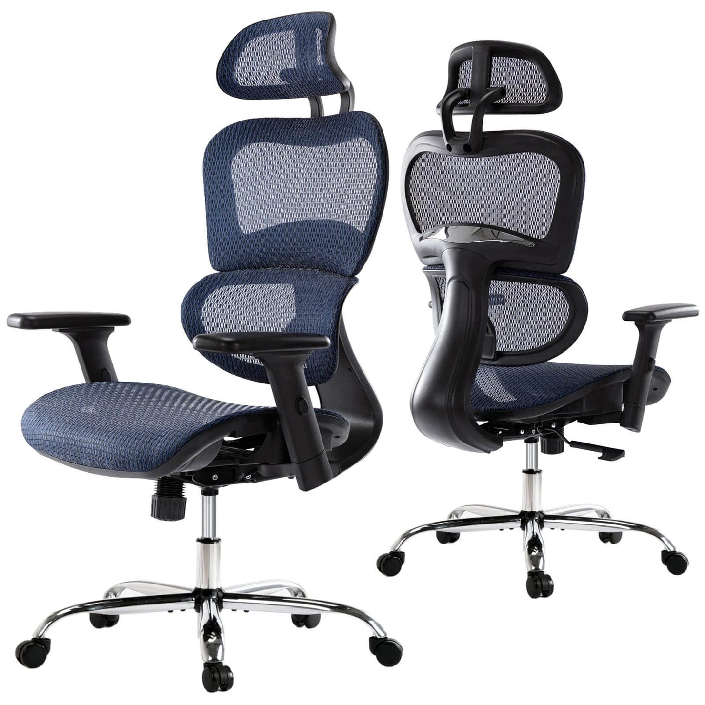 Large High Back Computer Chair with Dynamic Lumbar Support, Tilt and Lock Office Chair, 3D Adjustable Headrest and Armrests