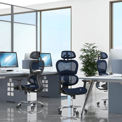 Large High Back Computer Chair with Dynamic Lumbar Support, Tilt and Lock Office Chair, 3D Adjustable Headrest and Armrests