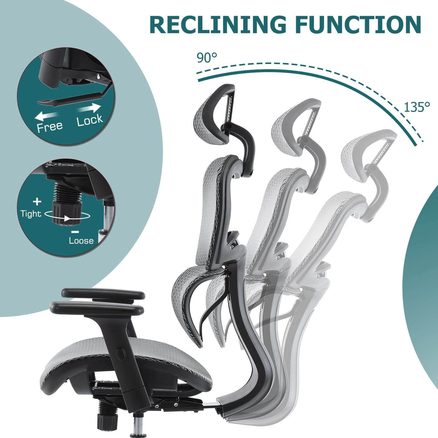 Large High Back Computer Chair with Dynamic Lumbar Support, Tilt and Lock Office Chair, 3D Adjustable Headrest and Armrests
