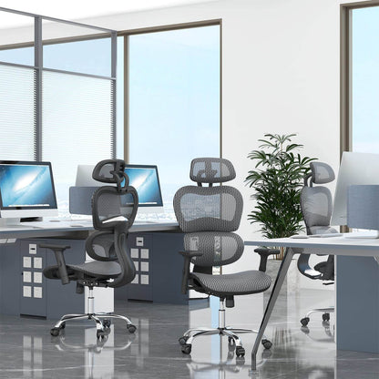 Large High Back Computer Chair with Dynamic Lumbar Support, Tilt and Lock Office Chair, 3D Adjustable Headrest and Armrests