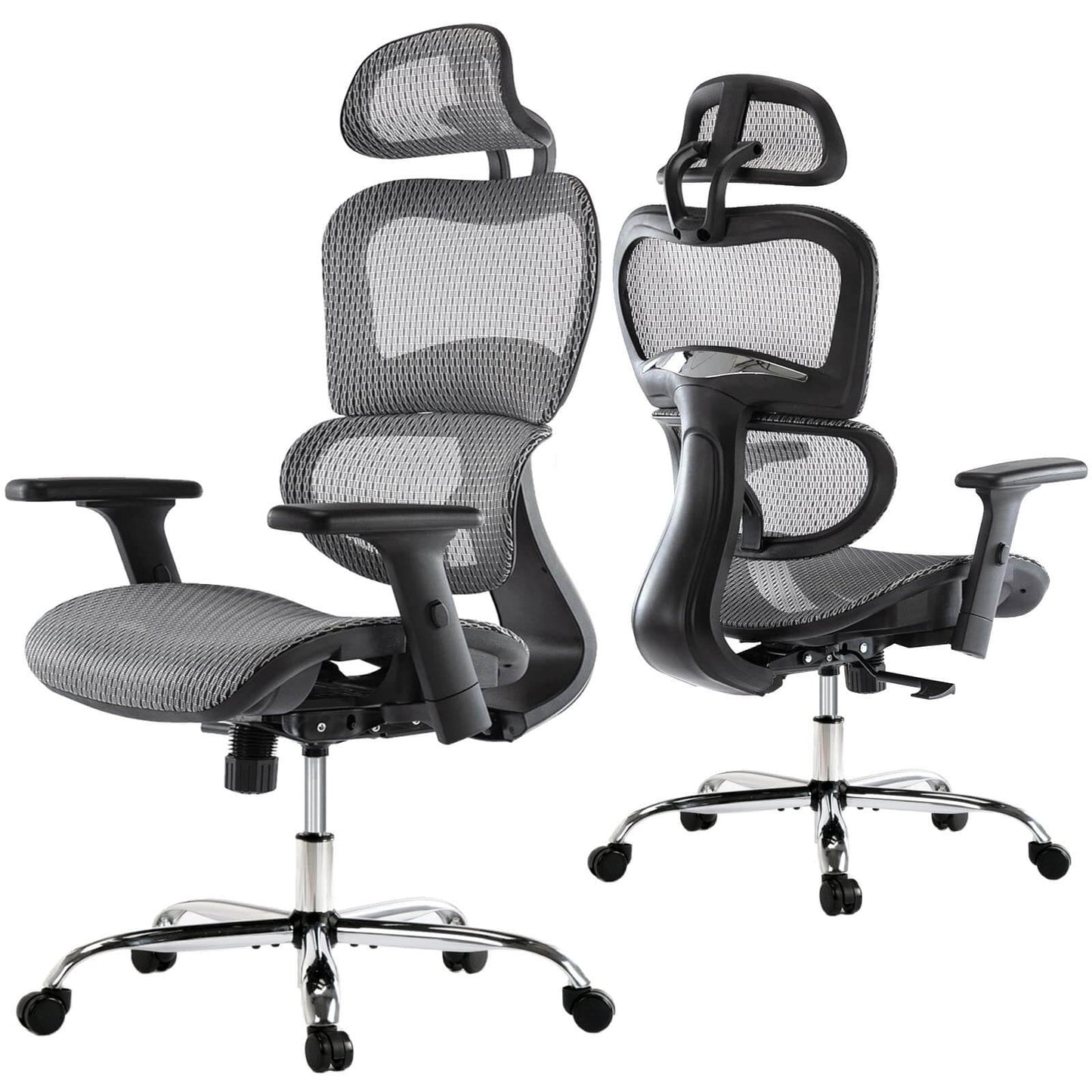 Large High Back Computer Chair with Dynamic Lumbar Support, Tilt and Lock Office Chair, 3D Adjustable Headrest and Armrests