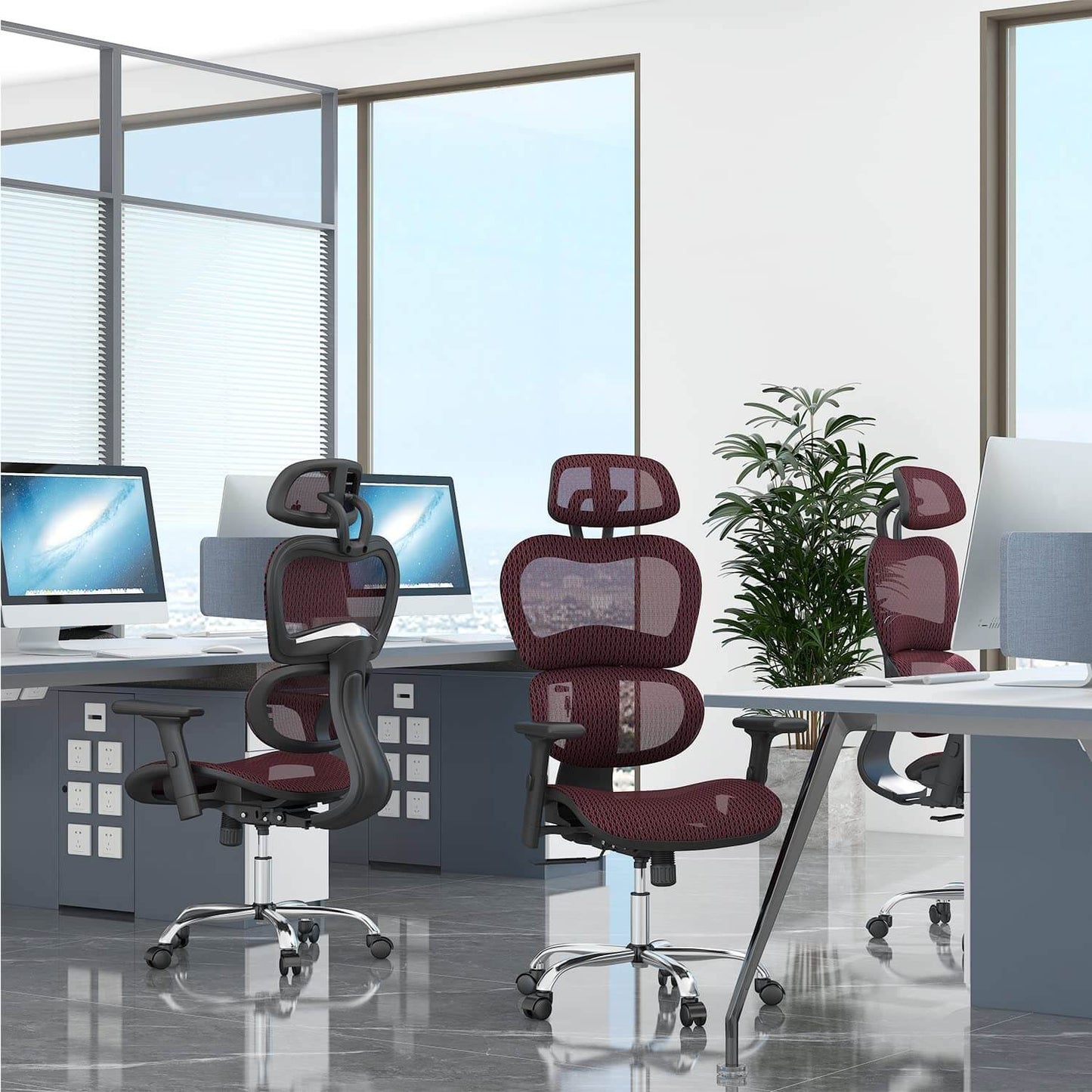 Large High Back Computer Chair with Dynamic Lumbar Support, Tilt and Lock Office Chair, 3D Adjustable Headrest and Armrests