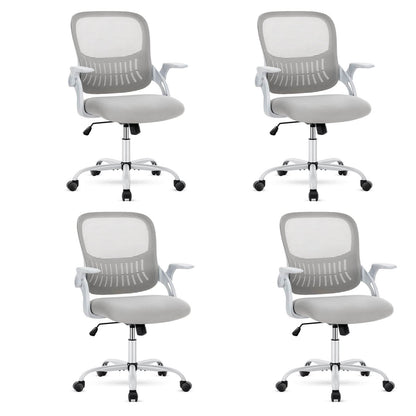 Ergonomic Home Mesh Office Desk Chairs with Flip up Armrests,Lumbar Support