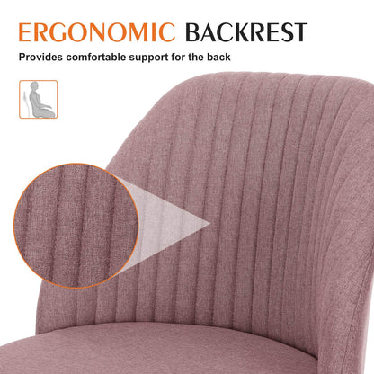 Modern Fabric Armless Adjustable Swivel Office Desk Chairs with Wheels