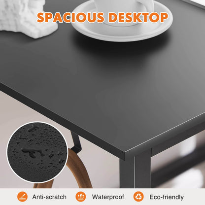 Modern Simple Style Wooden Work Office Desks with Storage Bag and Iron Hook