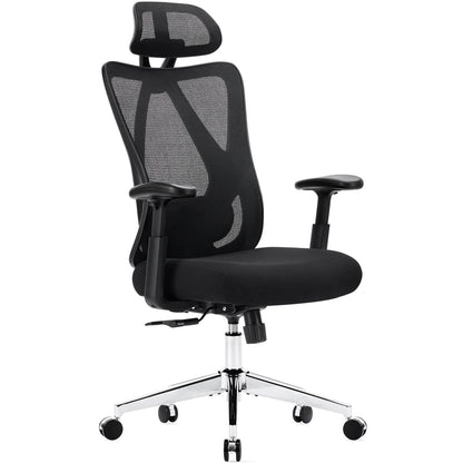 Ergonomic Office Chair with 2D Armrest Adjustable Lumbar Support & Headrest,135°Tilt Function
