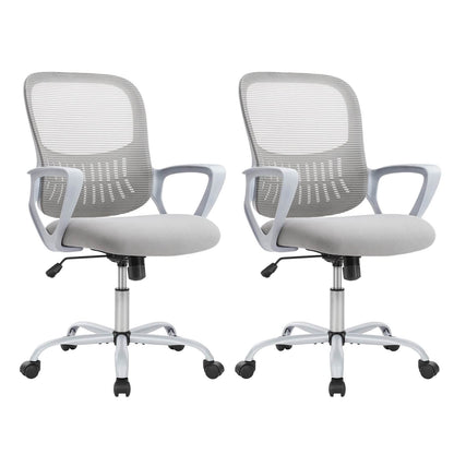 Mid-Back Task Chair with Lumbar Support,Ergonomic Home Office Desk Chairs