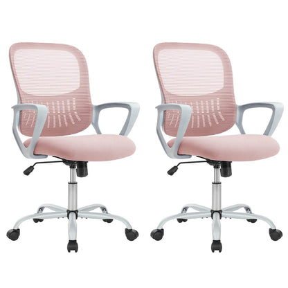 Mid-Back Task Chair with Lumbar Support,Ergonomic Home Office Desk Chairs