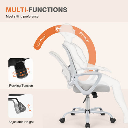 Mid-Back Task Chair with Lumbar Support,Ergonomic Home Office Desk Chairs