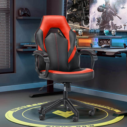 PU Leather Ergonomic Office Chair Swivel Computer Gaming Chair with Lumbar Support