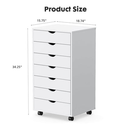 Storage Cabinet Dressers with Wheels Mobile Organizer Drawers for Office, Bedroom, Home