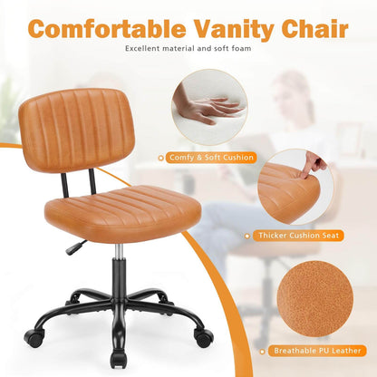 Adjustable Height 360° Rolling Swivel Computer Task Chair without Arm